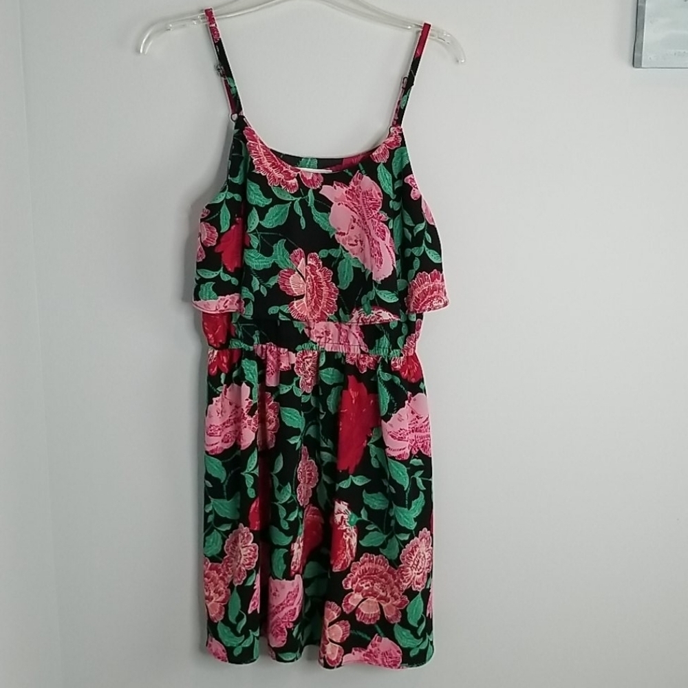 ELLE floral flounce ruffle summer sundress Small